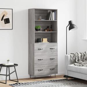 Skříň highboard šedá sonoma 69,5 x 34 x 180 cm kompozitní dřevo 3189379