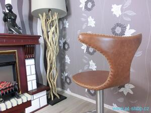 (712) DOLPHIN - Luxusní barová kožená židle