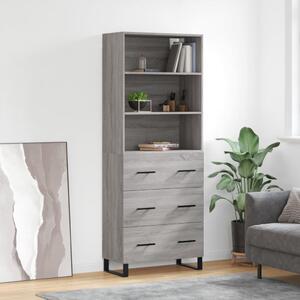 Skříň highboard šedá sonoma 69,5 x 34 x 180 cm kompozitní dřevo 3189411