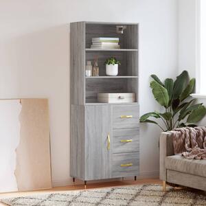 Skříň highboard šedá sonoma 69,5 x 34 x 180 cm kompozitní dřevo 3189427