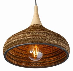 Papírový lustr Cardboard CONE M WOOD/31 cm/1x E27
