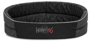 HobbyDog Pelíšek pro psa Klasik - tmavě šedý ekolen VELIKOST: R6 - 70 x 55 x 22 cm