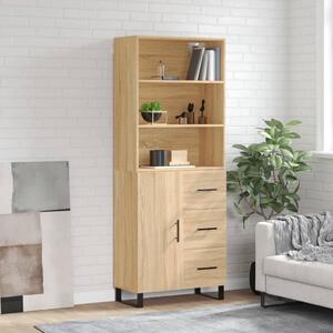Skříň highboard dub sonoma 69,5 x 34 x 180 cm kompozitní dřevo 3189472