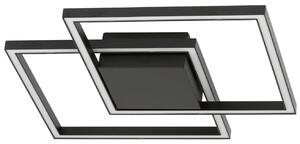 -25 % Dny MOMENTI– Nova Luce Černé kovové stropní LED světlo Bilbao 46 x 46 cm