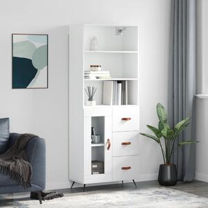 Skříň highboard bílá 69,5 x 34 x 180 cm kompozitní dřevo 3189477