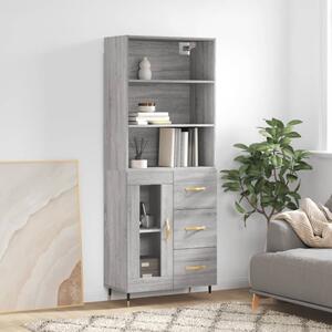Skříň highboard šedá sonoma 69,5 x 34 x 180 cm kompozitní dřevo 3189491