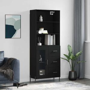 Skříň highboard černá 69,5 x 34 x 180 cm kompozitní dřevo 3189518