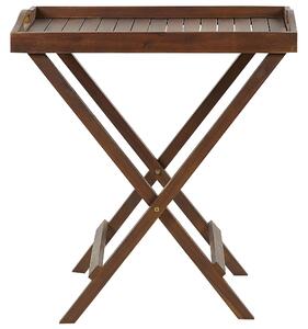 Zahradní stolek z akáciového dřeva tmavé dřevo AMANTEA