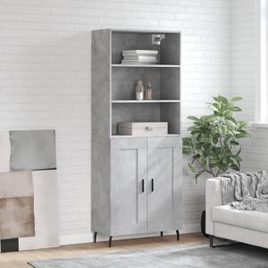 Skříň highboard betonově šedá 69,5x34x180 cm kompozitní dřevo 3189977