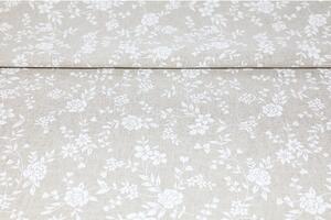Běhoun na stůl bílé květy 50x150 cm Made in Italy Bílá 50x150 cm