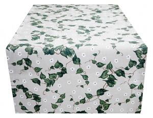 Běhoun na stůl zelené listí Made in Italy Zelená 50x150 cm