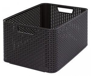 Plastový úložný STYLE BOX - L- hnědý CURVER