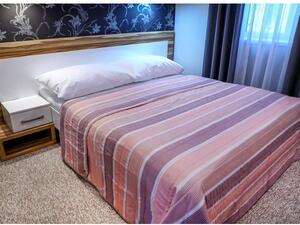 Přehoz na postel 701S Sunset růžový Made in Italy 160x240 cm