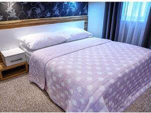 Přehoz na postel 701P Pois růžový Made in Italy Růžová 160x240 cm