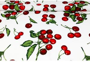 Látka Bavlna panama třešně, š. 140 cm Rudá Vzorek (10x10 cm +/-1 cm)