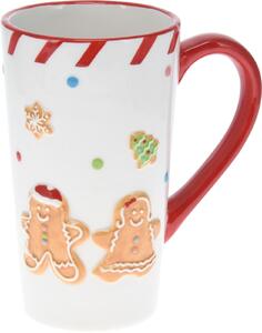 Mondex Keramický hrnek Lissa 15 cm bílý/červený
