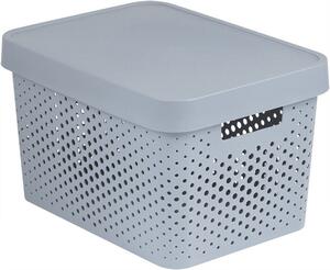 CURVER Úložný box INFINITY DOTS - 17 L, šedý