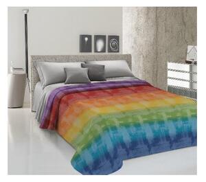 Přikrývka na postel Piquet Duha vícebarevná 170x280 cm Vícebarevná
