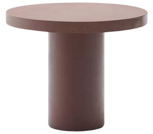 Terakotově červený cementový zahradní stůl Kave Home Aiguablava 90 cm