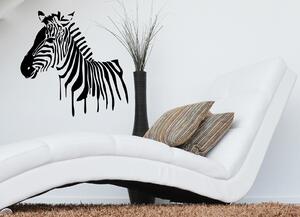 Samolepka na zeď Zebra Barva: Černá, Rozměry samolepky - ( šířka x výška ): 40 x 39 cm