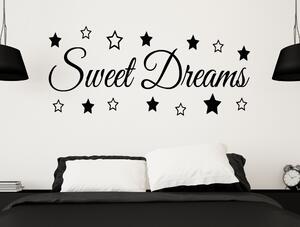 Samolepka na zeď - Sweet Dreams Barva: Bílá, Rozměry samolepky - ( šířka x výška ): 60 x 22 cm