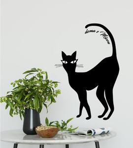 Samolepka na zeď Kočka- Doma s Mícou Barva: Černá, Rozměry samolepky - ( šířka x výška ): 30 x 45 cm