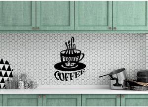 Samolepka na zeď Coffee Barva: Bílá, Rozměry samolepky ( šířka x výška ): 30 x 42 cm