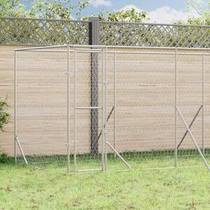 Venkovní psí kotec stříbrný 6 x 2 x 2 m pozinkovaná ocel 3190459