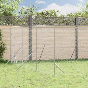 Venkovní psí kotec stříbrný 6 x 14 x 2 m pozinkovaná ocel 3190462