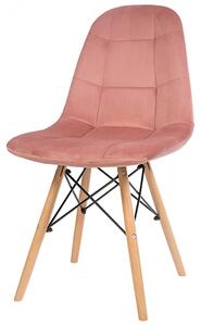 Ragnar čalouněná židle růžová - velur