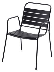 Sunfun Melina Stohovatelná židle, 64,5 × 56,5 × 84 cm, kov, černá
