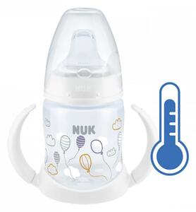 Kojenecká láhev na učení NUK s kontrolou teploty 150 ml bílá