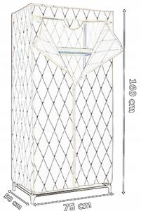 ViaDomo Via Domo - Látková šatní skříň Isonzo - hnědá - 75x160x50 cm