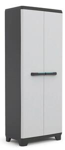LINEAR TALL skříň, 173 x 68 x 39 cm, černá + světle šedá