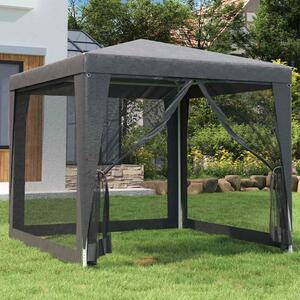 Party stan se 4 síťovanými bočnicemi antracitový 2,5x2,5 m HDPE 319224