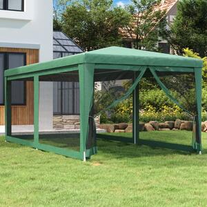 Party stan se 6 síťovanými bočnicemi zelený 3 x 6 m HDPE 319238