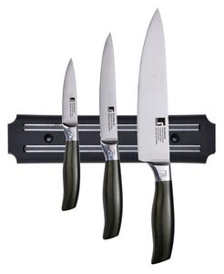 Sada nožů Bergner Midnight BG-39263-GR / s magnetickou lištou / počet nožů 3/ nerez
