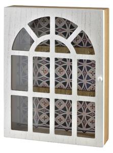 Mondex Skříňka na klíče STACY Window 28x21,5 cm bílá