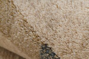 Kusový koberec vlněný JADE 45023/100 OSTA Proužky béžový modrý Rozměr: 160x230 cm