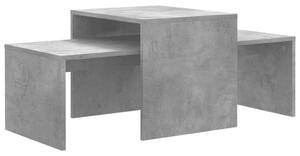 Set konferenčních stolků betonově šedý 100x48x40 cm dřevotříska