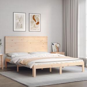 Rám postele s čelem King Size masivní dřevo 3193666