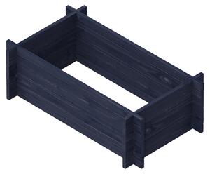 Vysoký záhon Multibox, dřevo, 79 × 39,5 × 29,5 cm, černá