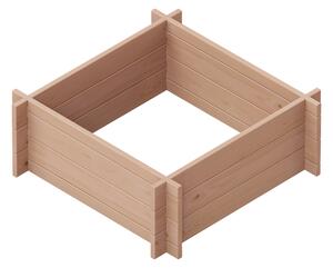Vysoký záhon Multibox, dřevo, 79 × 79 × 29,5 cm, hnědá