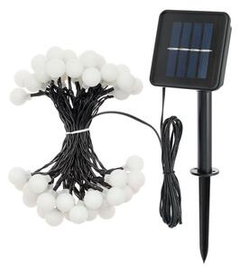 ACA Lighting LED solární kuličky, 30 LED, 4,35m+2m, studená bílá,IP44, 2 funkce