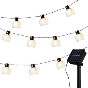ACA Lighting LED solární skleničky, 11 LED, 2,30m+0,50m, teplá bílá,IP44