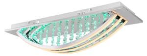 GLOBO Stropní LED designové osvětlení GERT, 20W, teplá bílá, RGB, hranaté 67104-20