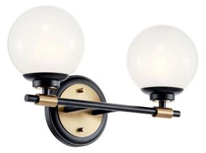 Kichler KL-BENNO2-BK-CPZ-LED Kou. svítidlo BENNO 2xLED/3W/230V černá/zlatá IP44