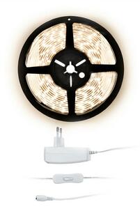SOLIGHT LED světelný pásek, 5m, sada s adaptérem, 4,8W/m, IP20, neutrální bílá