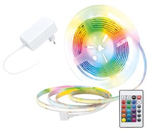 SOLIGHT LED SMD RGB pásek 3m, sada s adpatérem, dálkové ovládání, 10W/m, multicolor