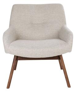 House Nordic Křeslo London Lounge Chair (Lounge křeslo London v pískové barvě s nohami z ořechového dřeva)